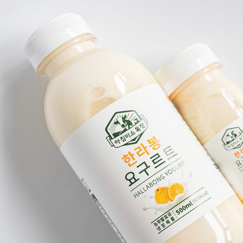 Deliver 17 May. Morning Smile Farm Yogurt Hallabong Flavor 제주 한라봉요거트 500ml