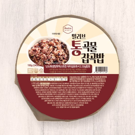Deliver 24 May. 2-Minute Multigrain Rice 밀리브 통곡물 잡곡밥 150g 240kcal x 5 Pack + 1 FREE