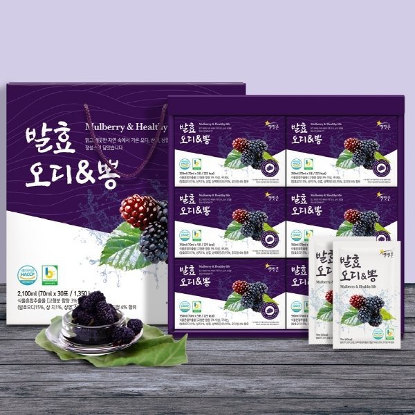 Deliver 3 May. (Pre-Order) Mulberry Juice 발효오디즙 70ml x 30 pouches