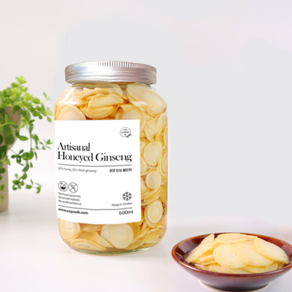 Deliver 24 May. Premium Artisanal Honeyed Ginseng 500ml 천연 인삼 꿀단지