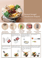Make Your Own K-Feast. Original Bulgogi & Spicy Mushroom Soup Kit 잔치 - 3 dishes (without BEEF)