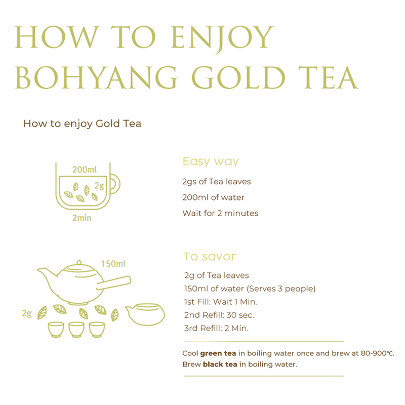 Organic Bohyang Gold Green and Black Tea