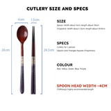 Deliver 10 May. (Pre-order) Pure lacquered wooden cutlery set for 1 person - 순수 SOON SU