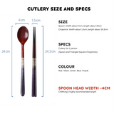 Deliver 3 May.(Pre-order) Pure lacquered wooden cutlery set for 1 person - 순수 SOON SU