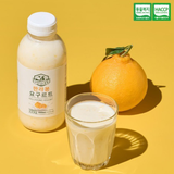 WHOLESALE - Deliver 22 Sep. (Pre-Order) Morning Smile Farm Yogurt Hallabong Flavor 제주 한라봉요거트 500ml x 5 bottles
