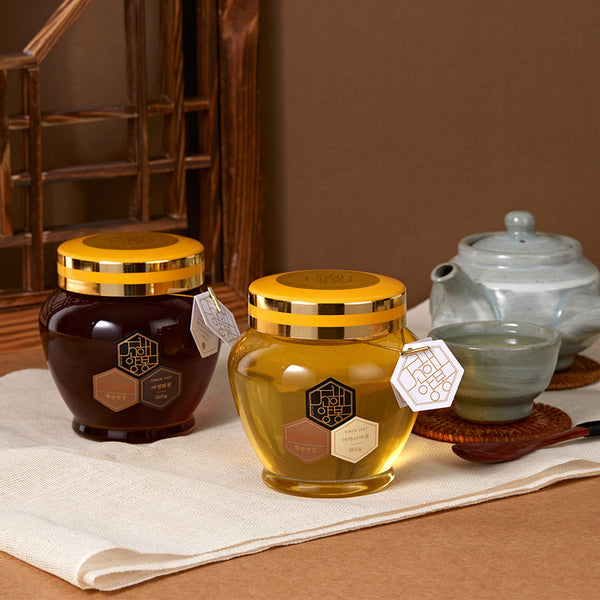 Premium Korean Beekeeping Golden Honey Set 황금벌꿀세트 1.2kg