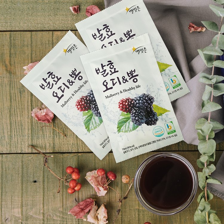 Deliver 27 Sep. (Pre-Order) Mulberry Juice 발효오디즙 70ml x 30 pouches