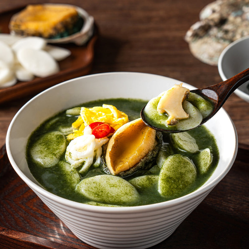 Premium Wando Abalone Seaweed Rice Cake Soup 전복 매생이 떡국 200g