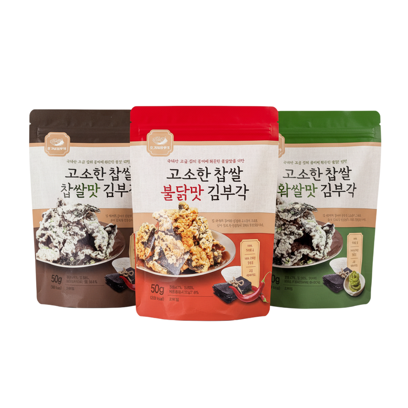 OGANE CHAMBUGAK Premium Korean Seaweed Snack 오가네참부각 김부각 50g