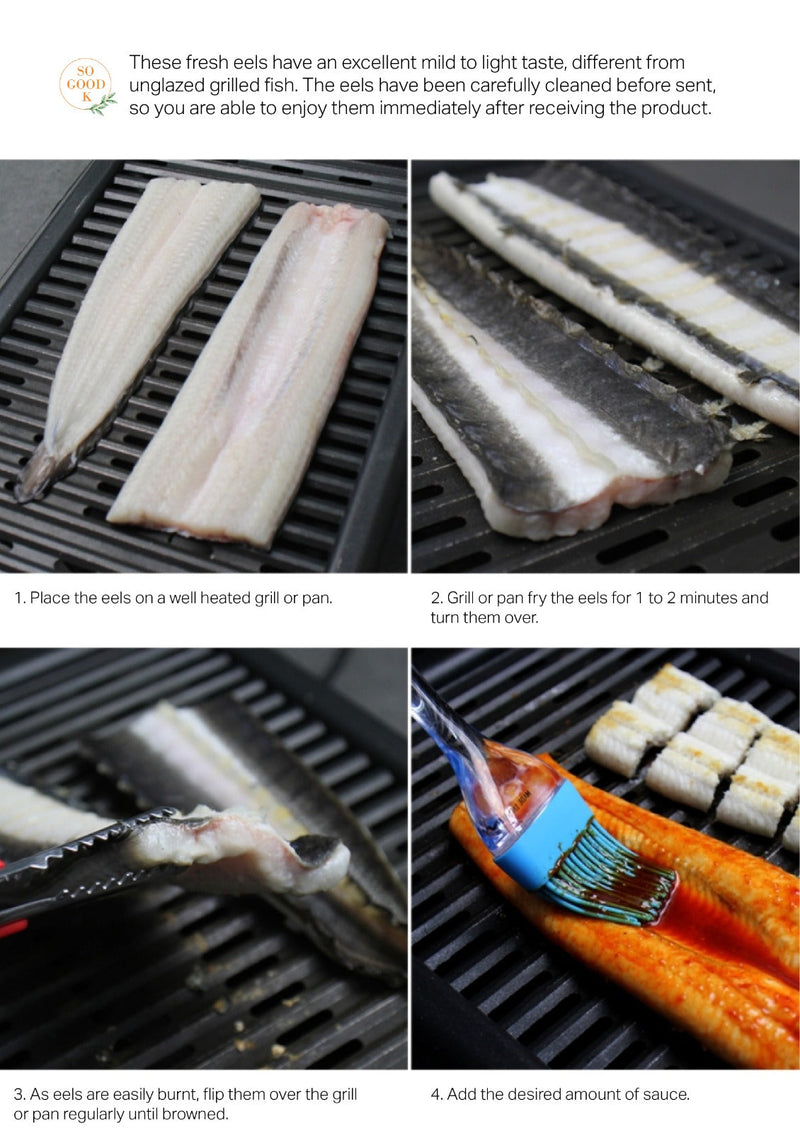 WHOLESALE - (Pre-Order) Korean Premium Pungcheon eels 풍천장어- 1kg (2~3pc)