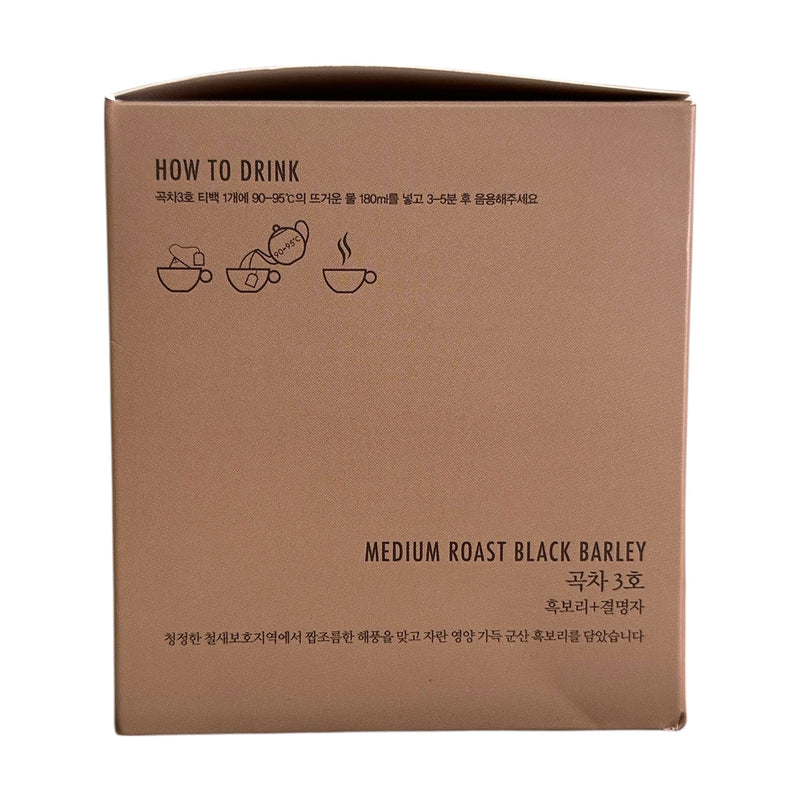 YAKBANGZIP Medium Roast Black Barley & Cassia (8g x 14 bags)