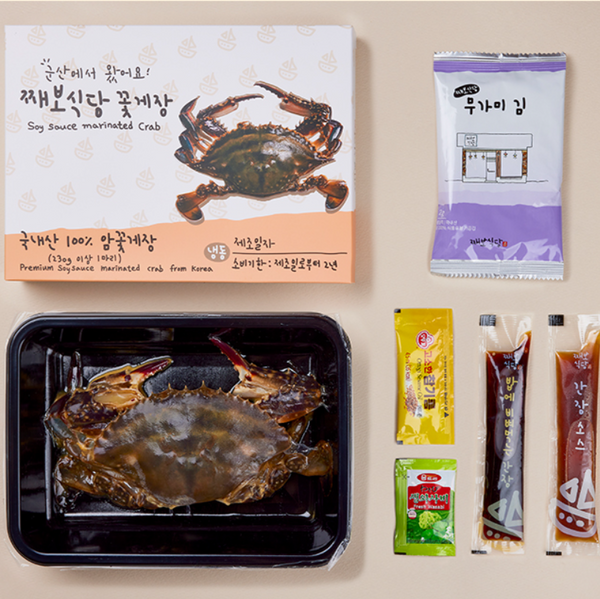 KOSANGHAN COMPANY Jjaebo Soy Sauce Marinated Crab 1 pcs 고상한컴퍼니 꽃게장 (230g 이상) 1마리