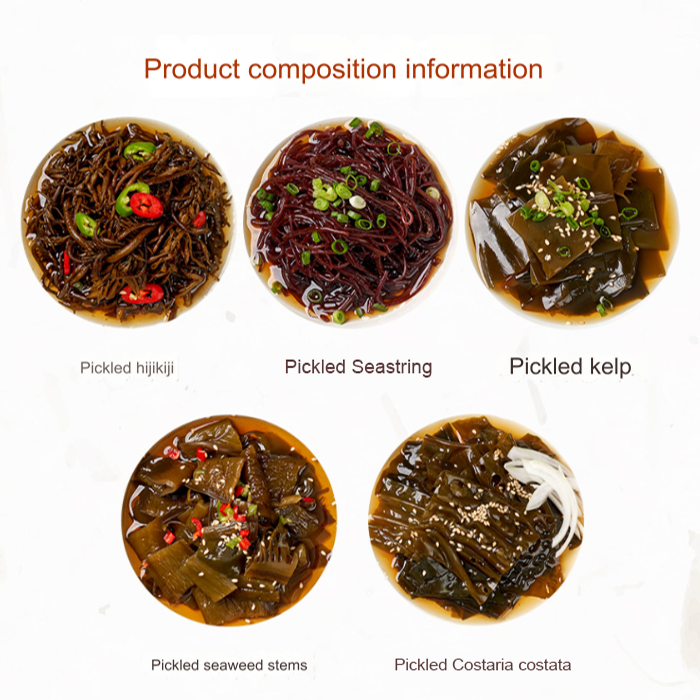 Premium Korean Seaweed Pickles 해초 장아찌 5종 200g x 5 pack