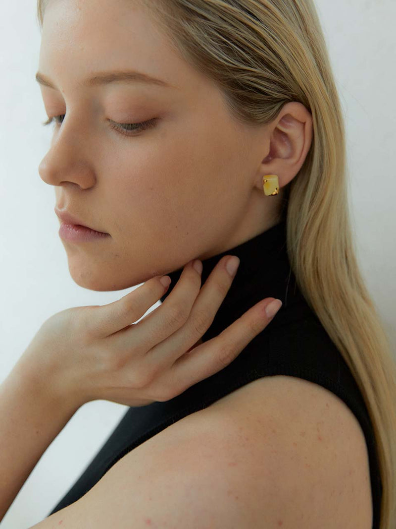 Deliver 6 Oct. (Pre-order) Rhombus Daily Ceramic Earring
