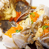 Deliver 27 Sep. (Pre-Order) Korean Soy Sauce Marinated Crabs 2pcs SPECIAL +3 PRAWNS 일미 간장게장 암꽃게 大 2마리 (Ganjang Gejang 2pcs ) ILMI Restaurant 32차 리오더 - 1.2kg