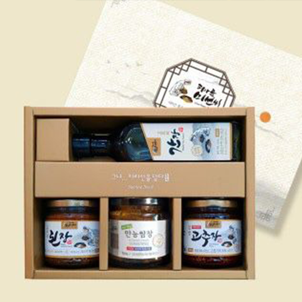 Deliver 1 Mar. (Pre-Order) Premium Gift Set Korean Special Sauces 지리산 프리미엄 고로쇠 장류 선물세트