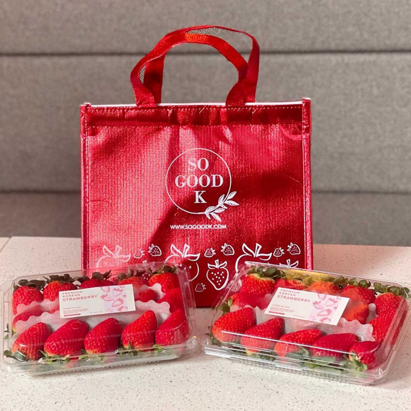 Deliver 19 Apr. (Pre-Order) Premium Jukhyang Strawberries 죽향딸기  - 500g / 15pcs /1 Layer