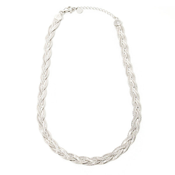 Deliver 6 Oct. (Pre-order) TRECCE 3 DIA Silver N Necklace & Bracelet