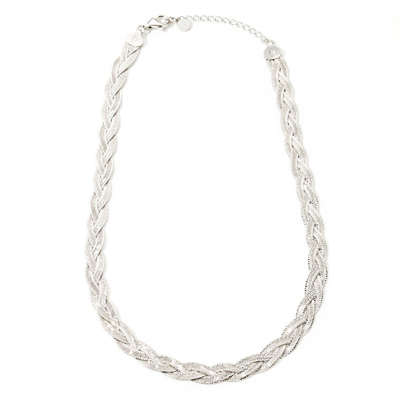 Deliver 27 Oct. (Pre-order) TRECCE 3 DIA Silver N Necklace & Bracelet