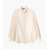 Deliver 6 Oct. (Pre-order) Organza Pleated Cotton-Silk Blouse