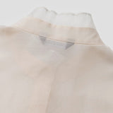 Deliver 6 Oct. (Pre-order) Organza Pleated Cotton-Silk Blouse