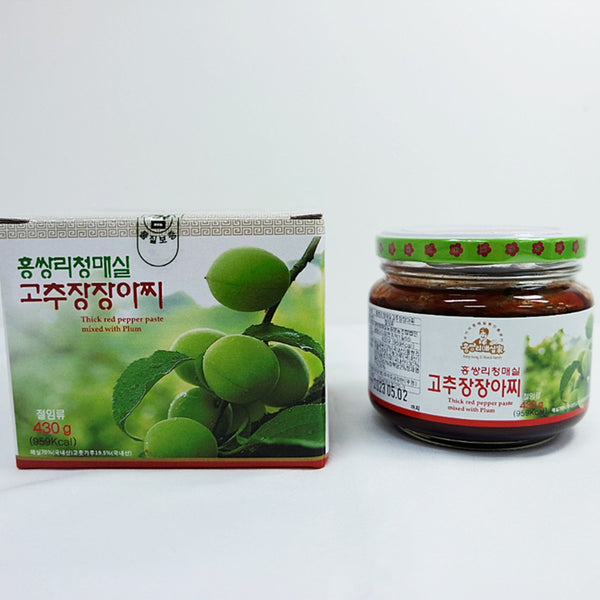 Deliver 17 May. (Pre-Order) Hong Ssang-ri Pickled Green Plum with Red Pepper Paste - 430g