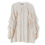 Deliver 27 Oct. (Pre-order) Volume Sleeve Ruffle Blouse