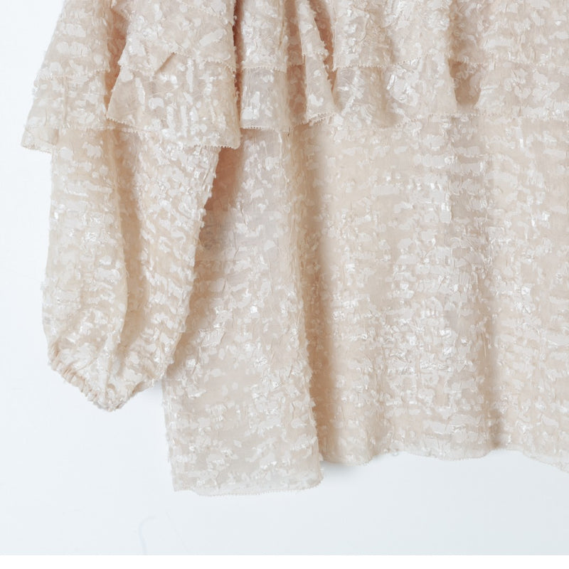 Deliver 27 Oct. (Pre-order) Volume Sleeve Ruffle Blouse